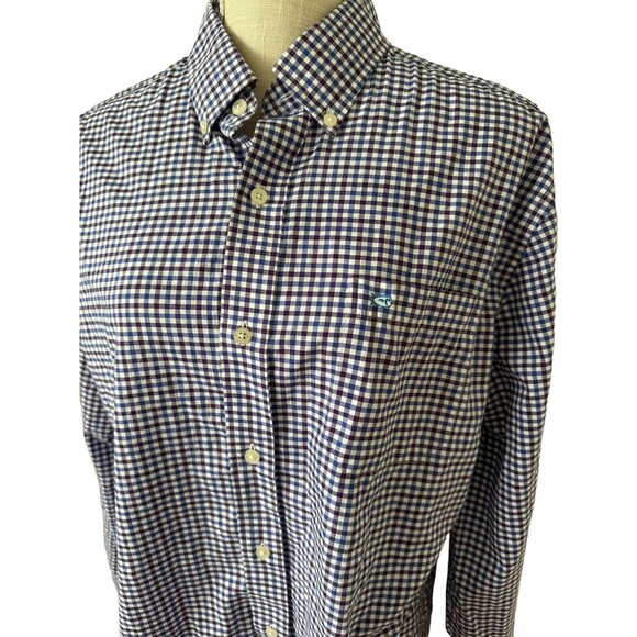 Southern Tide Purple and Blue Check Classic‎ Fit Button Down Shirt Size Large - Picture 1 of 6